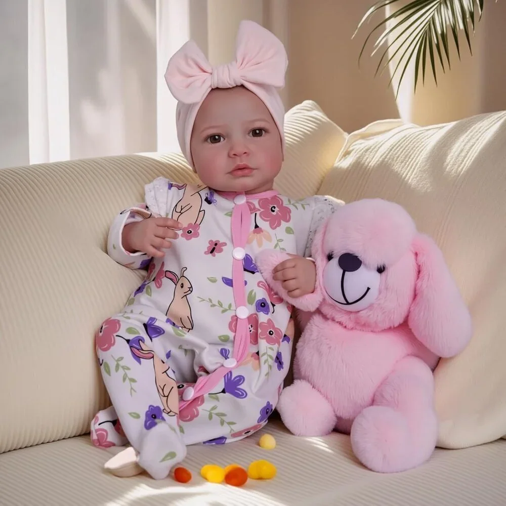 🆕20Inch Full Body Viny Newborn Baby Poseable Limbs Cute Girl with Accessories